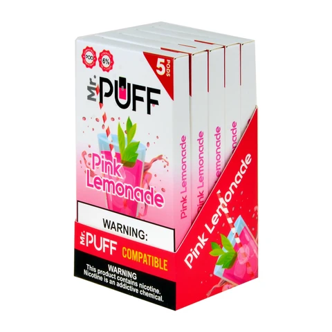 Mr Puff Pink Lemonade 5 Pods