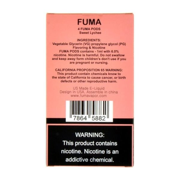 Fuma Sweet Lychee 4 Pods - Image 2